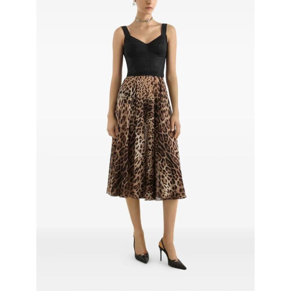 Dolce & Gabbana Women Gonna Stampa Leopardo - Picture 2 of 5